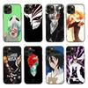 D-35 Bleach Black Sofe Case for iPhone 16 15 Plus 14 13 Mini 12 11 Pro 8 6 6S SE 5 XR XS Max Realme C30 C33 C32 9I VIVO V29 V27 V23 Y36