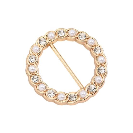 4 шт., угловые завязанные пуговицы в форме круга, искусственный жемчуг, стразы, украшение для шарфа, кольцо