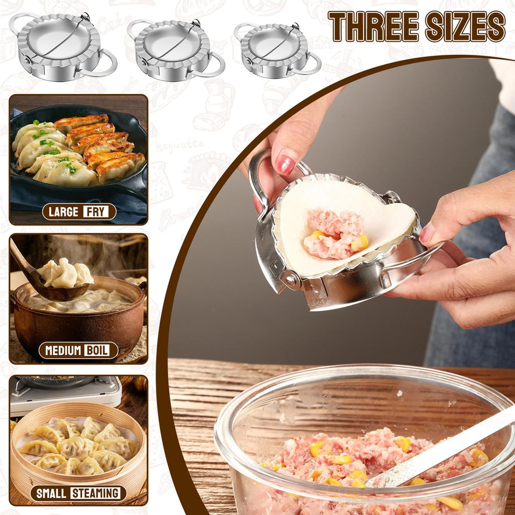 Stainless Steel Dumpling Maker Dumpling Skin Mold Ravioli Maker Press Pie Making Press Wrapper Pastry Maker Kitchen Accessories