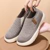 Platform Sneakers Women's Knitted Fabric Mesh Casual Shoes Females Soft Flats Slip-on Cloth Shoes Non-slip Walking Jogging Shoes