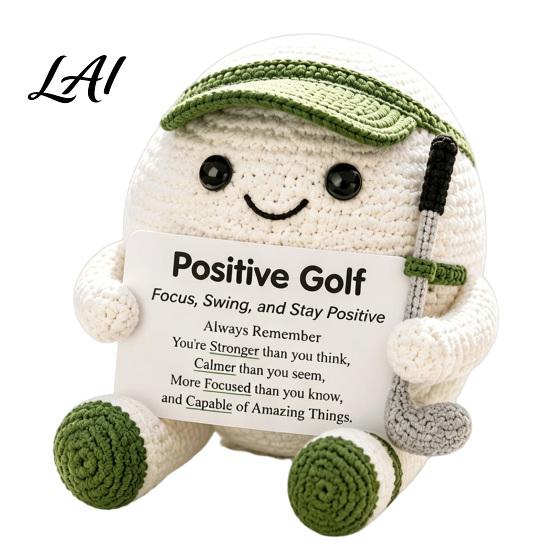 Cute Knitted Ornament for Athletes Positive Sports Ball Plush Emotional Support Doll
