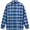Montwood Cotton Loose Soft Flannel Zip Long Sleeve Shirt Men Shirts Blue VN000HNNY8S