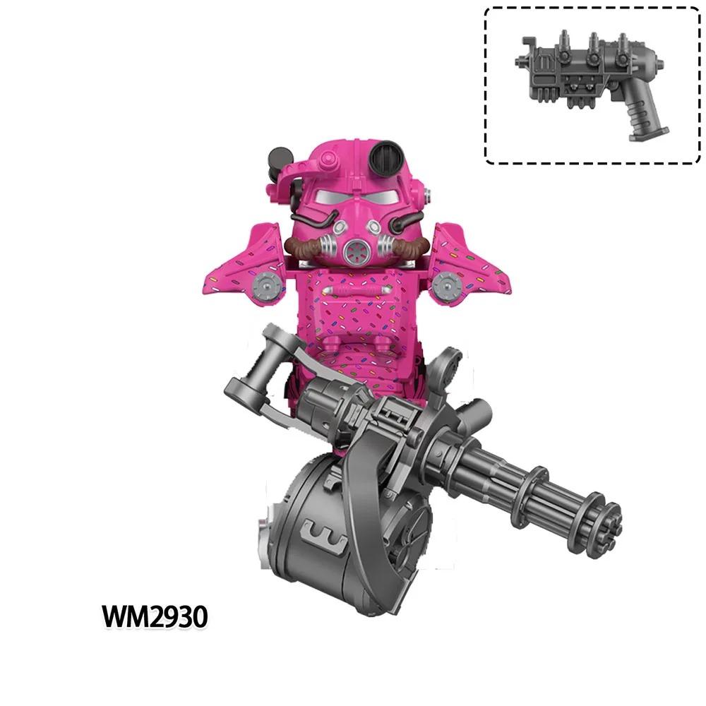 WM2924 Мехи Солдаты Кирпичи пулемет MOC Пазл Мини Фигурки Совместимые Строительные Блоки Игрушки Детские Подарки на День Рождения