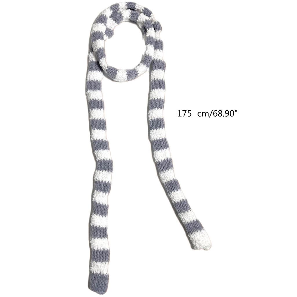 Strip Scarf for Women Long Skinny Belt Necktie Neck Scarf Y2K Girls Photo Props Long Neckerchief Skinny Scarf Necktie