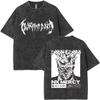 Vintage Washed Dorohedoro Kaiman Q Hayashida Dark Fantasy Horror Anime Seinen Band Merch Anime Fan Graphic Print Skull Edgy Otaku Hole Nikaido