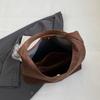Suede Shoulder Bag Retro Design Large Capacity Crossbody Handbag Adjustable Strap