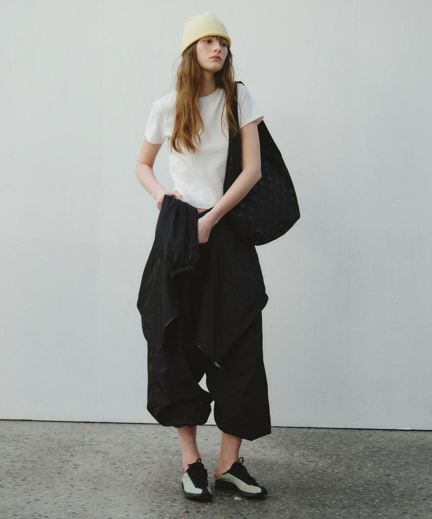 CITTA Volume Wide Drawstring Pants_Ctb562(Black)