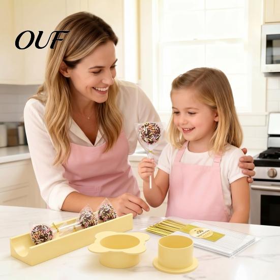 Holiday Dessert Table Decor 3PCS Cake Pop Mold Sets, Food Grade Plastic with Beginner Maker Cutter And Pusher, Round Ball for Baking Decorating