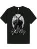 Black Metal Rock Pattern T-Shirt Men's Fashion Casual Wear Short Sleeve Loose and Comfortable T-Shirt Daily Men's Clothing