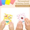 DIY Greeting Card Kits Includes 16 Cards 16 Envelopes with Decoration Accessories Handmade DIY Greeting Card Making Tool for Kid