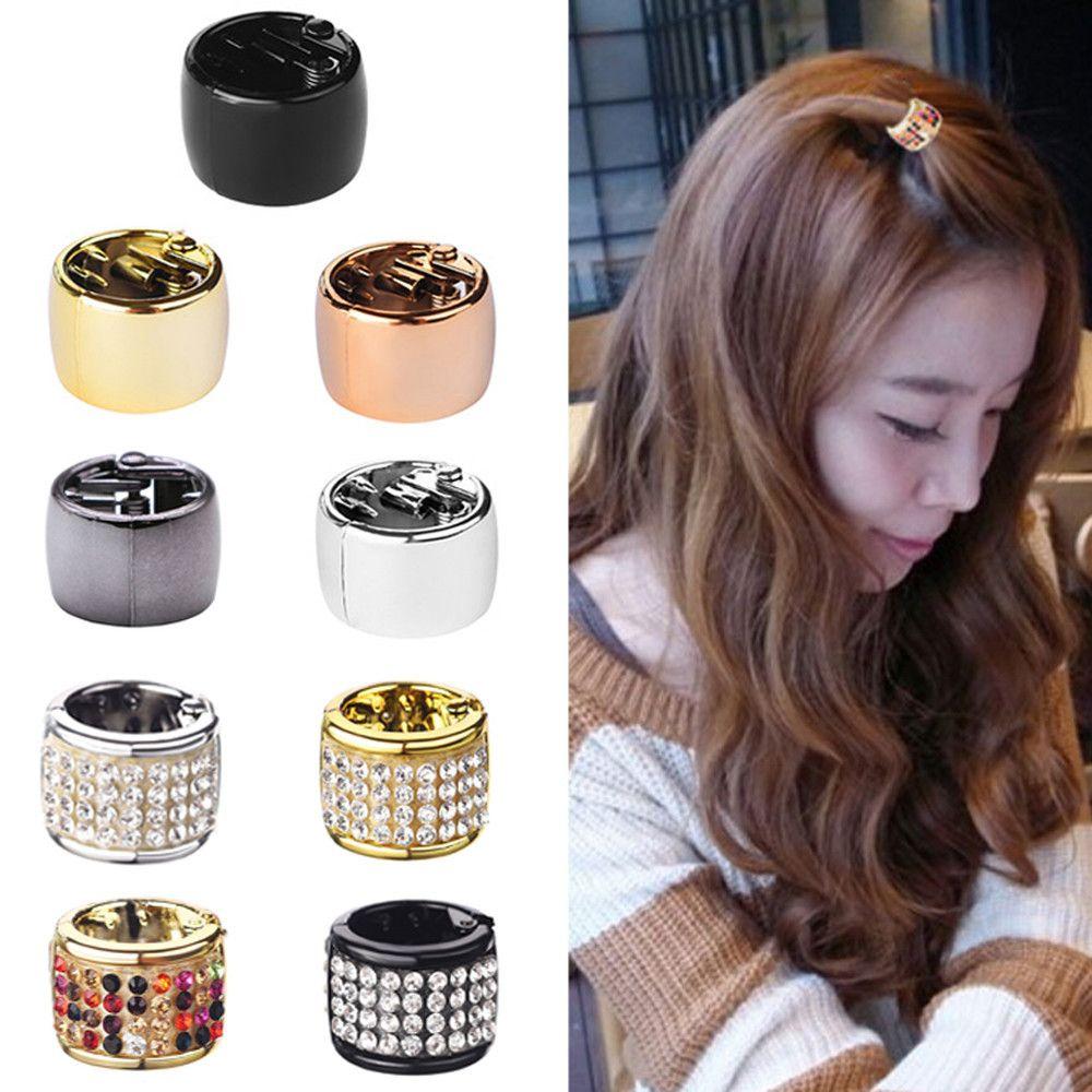 Punk Elastic Crystal Hair Ring Headband Hair Cuff Ponytail Holder