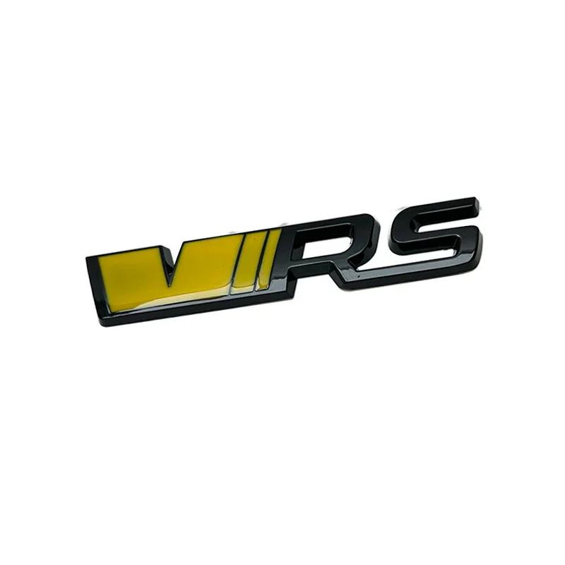 AAABV1 3D Metal VRS Sticker Car Styling for Skoda VRS Octavia Elroq Fabia Rapid Superb Kodiaq Front Grille Emblem Rear Trunk Decals
