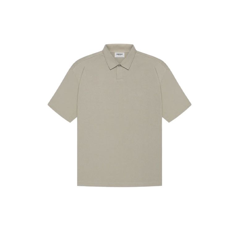 Fear of God Essentials Поло с коротким рукавом Унисекс Топы Мох FOG-SS21-583