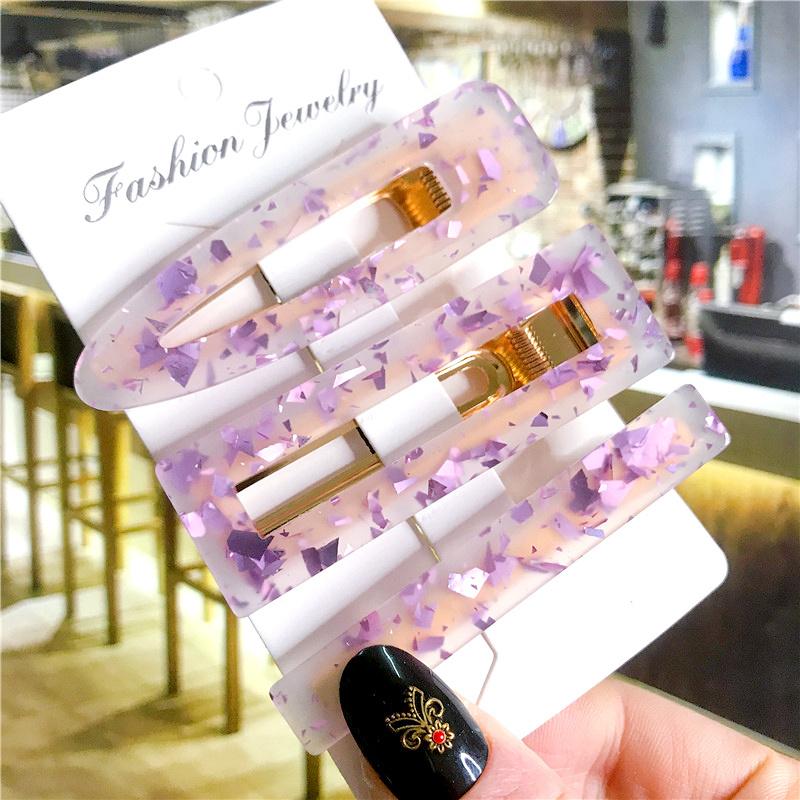 Корейский модный красочный ацетатный комплект из 3 шт./компл., набор заколок для волос, шпилька для женщин и девочек, заколки, аксессуары, ювелирные изделия, заколка для волос, головной убор