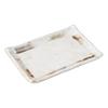 Nezumi Shino Rectangular Plate Long Plate 7.0 [20.5×14.5×2cm]