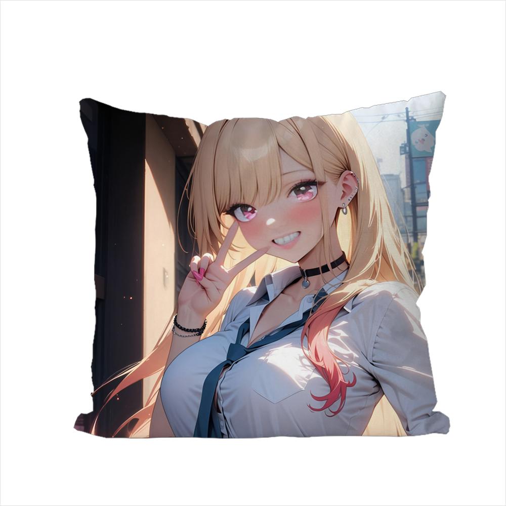 Наволочка для подушки My D-Dress-Up DarlingS для автомобиля, дивана, декоративная для дома, двусторонняя печать, плюшевая квадратная декоративная подушка, чехол