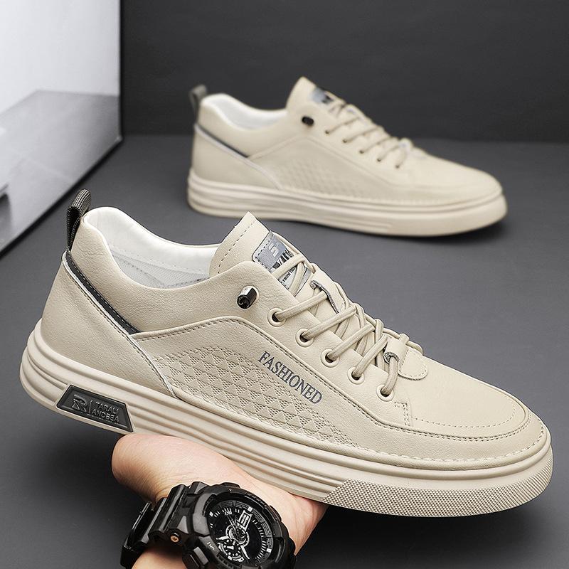 Summer and autumn men's low-top casual shoes trendy little white shoes lace-up board shoes men's shoes casual