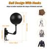 180° Wall Mount Metal Helmet Holder Motorcycle Helmet Rack Rotation Helmet Holder Display Rack Floor-Standing Helmet Stand