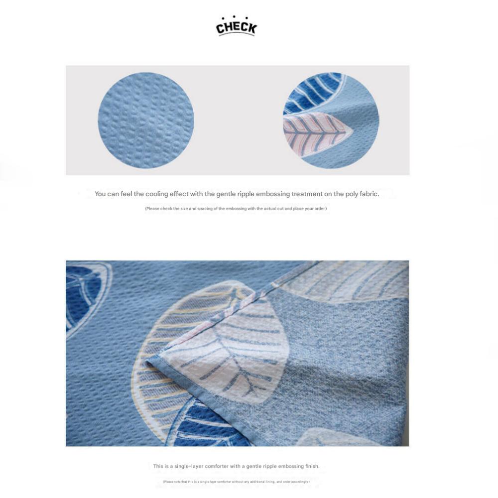 Однослойное стеганое одеяло Ripple Embo - Серый рисунок