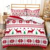 3D Digital Printing Christmas Three-Piece Set, Holiday Decoration Bedding Set