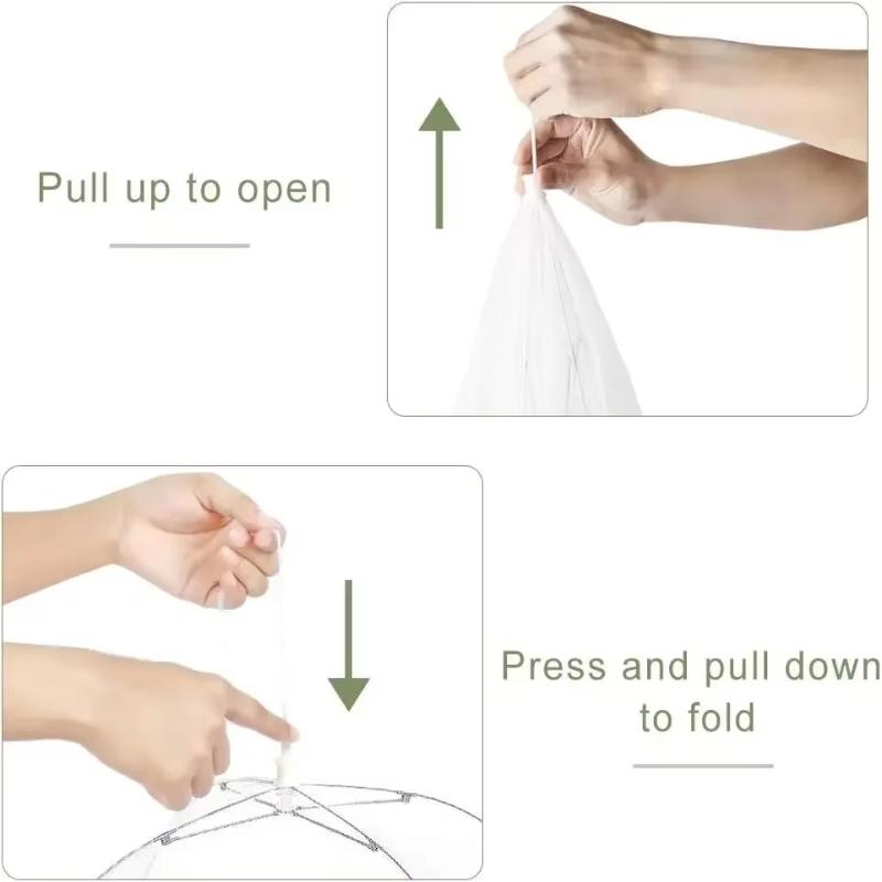 Mesh Food Cover Folding Net Reusable Protector for Flies Insects Up Table Cover for Outdoor Dining