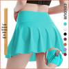 Шелковая сетчатая плиссированная юбка миди с высокой талией для йоги и тенниса для женщин - Летняя