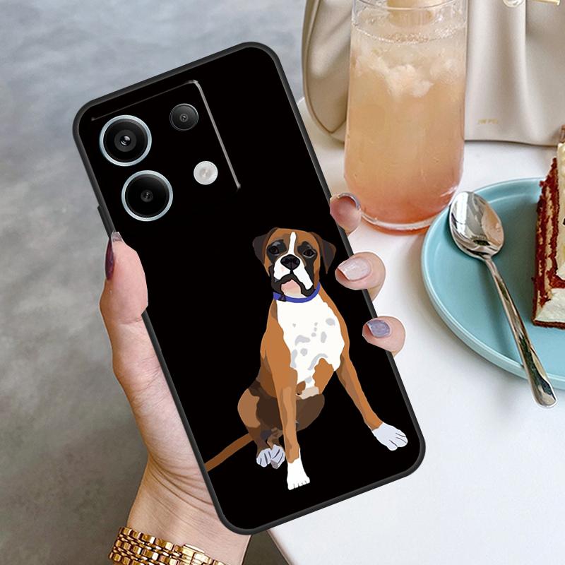 Boxer Dog Case For Xiaomi Redmi Note 13 8 9 10 11 12 Pro 12S 11S 10S 9S Redmi 13C 9C 10C 12C Cover