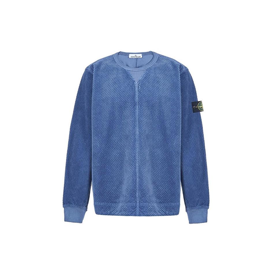 STONE ISLAND Sweatshirts Men's Dark Blue Crew Neck Moderate Regular 771563211-V0024