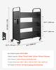 VEVOR Rolling Library Book Cart, 150 kg Capacity, 97 x 51.5 x 122.5 cm Library Cart, Double Sided W-Shaped Shelves with 76.2 mm Lockable Wheels