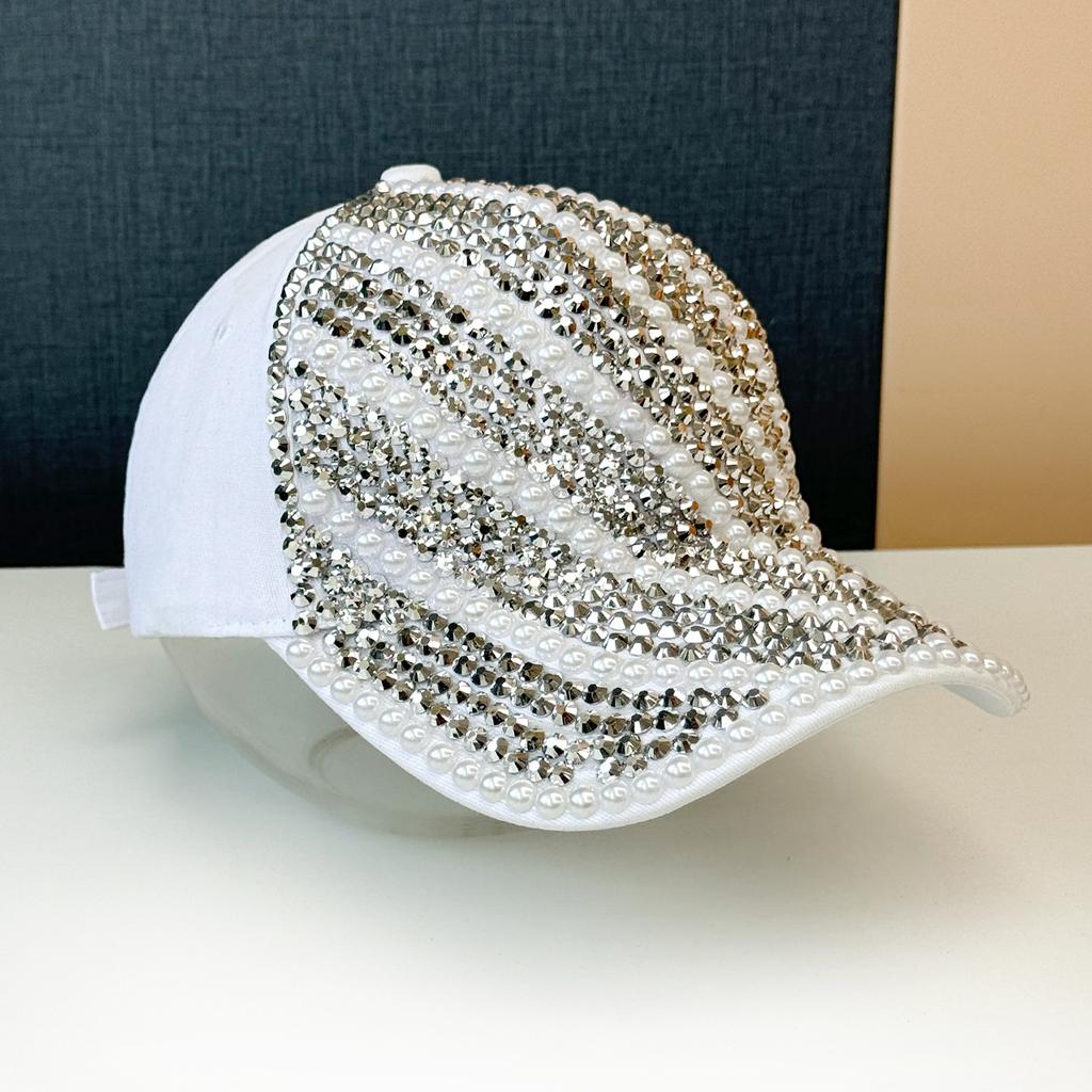 Тяжелая промышленность стразы шляпа кепка женская тренд уличная весенне-летняя бейсболка кепка жемчуг мода универсальная шляпа