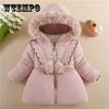 Зимняя одежда для девочек, зимняя верхняя одежда для младенцев, хлопковые куртки, детская одежда с хлопковой подкладкой, плотная ветрозащитная хлопковая одежда для девочек
