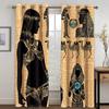 2pcs Seamless Ethnic Pattern African Fabric Print Aztec Design Pod Pocket Curtain For Living Room Bedroom Dining Room Kitchen