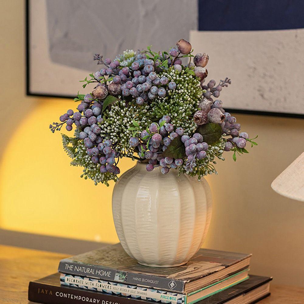 with Frost Artificial Berry Branches Multicolor Fake Bean Plant Home Decoration
