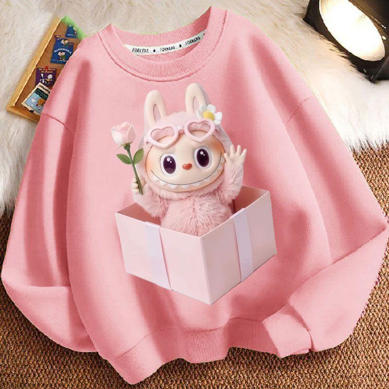 Children's Casual Round-neck Hoodie, Long-sleeved Loose Hoodie for Boys and Girls In Spring and Autumn