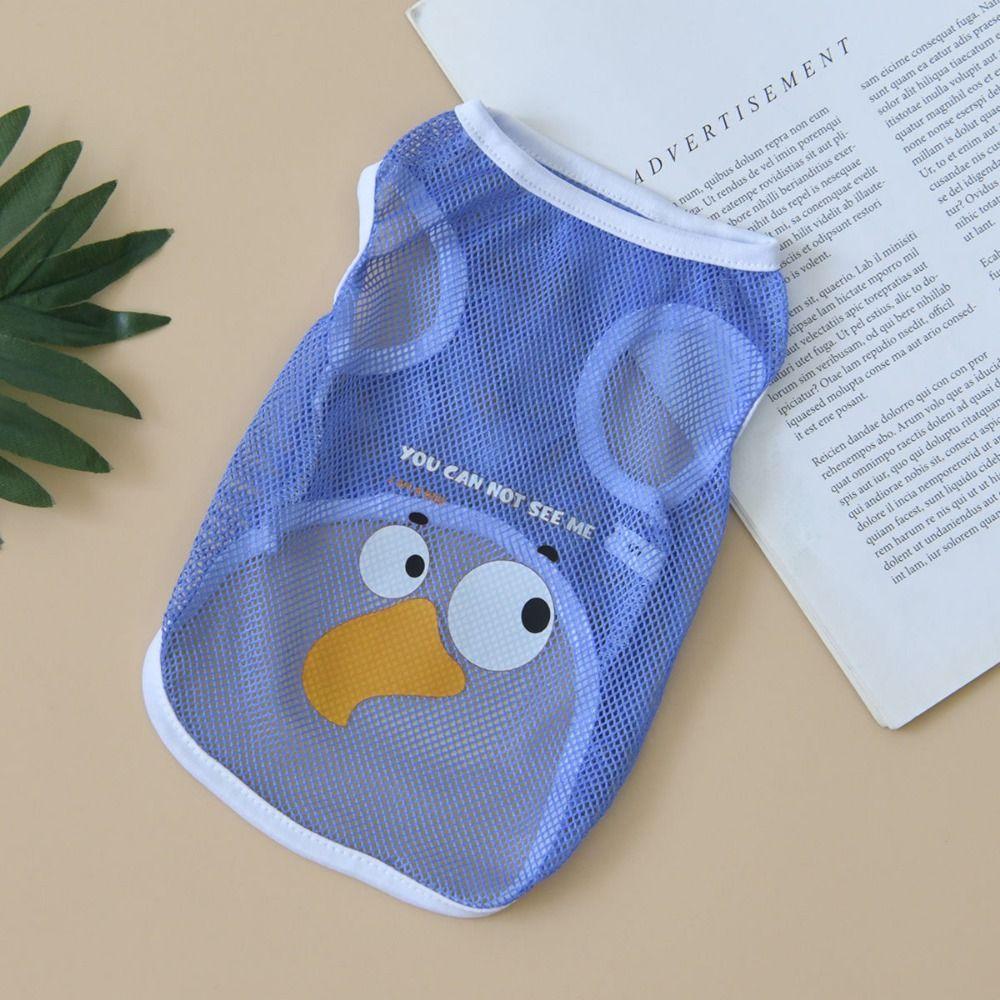 Cartoon Print Cat Thin Vest Breathable Dog Cartoon Printed Vest For Dogs Puppy Cats