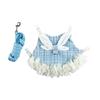 Breathable Guinea Pigs Clothes Princess Style Pet Harnesses and Leash Set Soft Pet Costumes  Bunny
