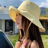 Women Sweet Floral Print Fisherman Hat Spring Summer Large Brim Lace-up Sunshade Bucket Hat for Women Girls Travel Beach Caps