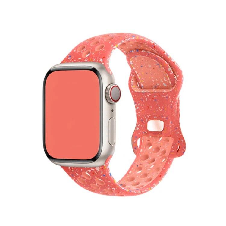 Силиконовый ремешок для Apple Watch Band Ultra2 49 мм Серии 9 8 7 41 мм 45 мм 38 мм 42 мм Спортивный браслет iWatch 7 6 SE 5 4 3 44 мм 40 мм