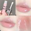 Peach Pink Jelly Water Light Glass Gloss Lip Gloss Lasting Non-stick Waterproof Lip Plumping Moisturizing Lipgloss Korean Makeup