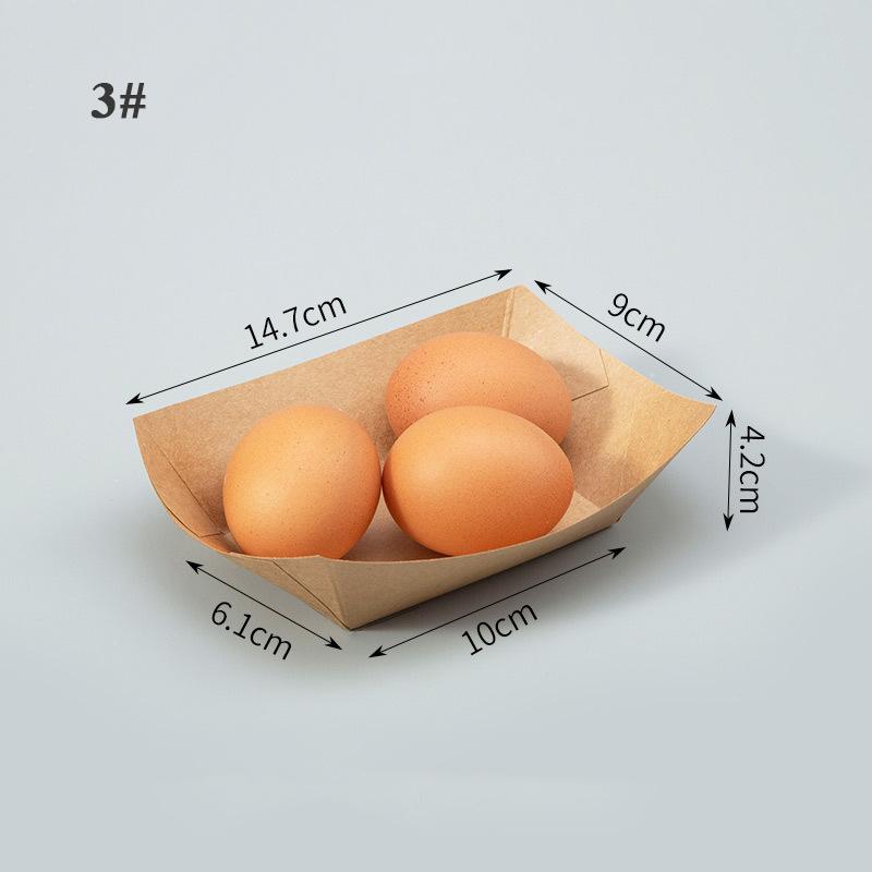 50Pcs Paper Food Boats, Paperboard Serving Basket, Food Snack Container for Party, Take-out Camping, Kitchen Cooking Baking Tool