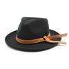 Felt Hat Top Hat Woolen British Trendy Hat Woolen Western Style Belt Jazz Hat