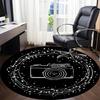 1PC Camera Galaxy Office Round Area Rug,  Mat Suitable ForOffice, Under Office Chairs Bedroom Living Room Home Decor, Room Deco