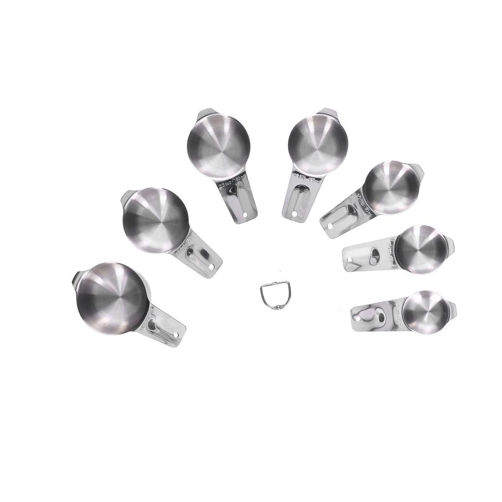 7Pcs Set Stainless Steel Measuring Cup with Scale Measuring Spoon Baking Tool for Home Kitchen7Pcs Set