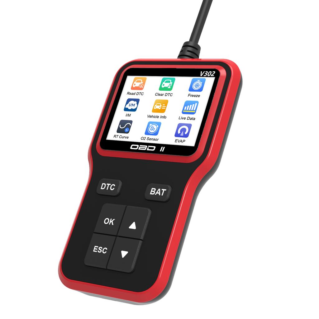 Автомобильный сканер OBDII, цветной экран 2,8 дюйма, диагностический инструмент для проверки кода двигателя