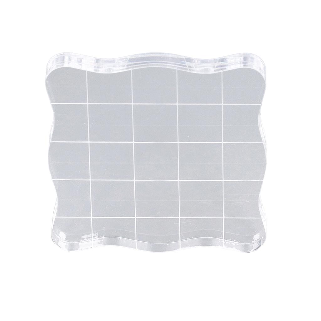 Прозрачные штампы 7,5x7,5 см, изогнутая сторона, высокие, прозрачные, легко моющиеся, многоразовые, акриловые, B