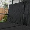 Garden Furniture Set, Synthetic Rattan, 2 Single Sofas, 1 Double Sofa, 2 Coffee Tables, Black