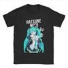 Аниме Hatsune Miku футболка с принтом Харадзюку Y2K мужская повседневная футболка 100% хлопок мужской модный и удобный топ