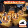 Светодиодные гирлянды G40 Globe String Lights Outdoor EU Plug, пластиковые лампочки IP65, гирлянды для балкона, гирлянды для украшения свадебной рождественской вечеринки