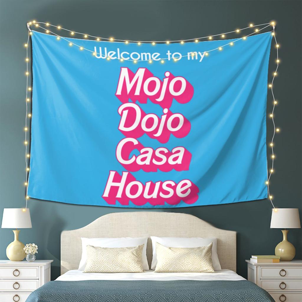 Mojo Dojo Casa House Tapestry Wall Hanging Aesthetic Home Decor Tapestries for Dorm Room