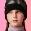 KOLEAT WOMEN Winter Heavy Knit Color Block Beanie [BLACK]